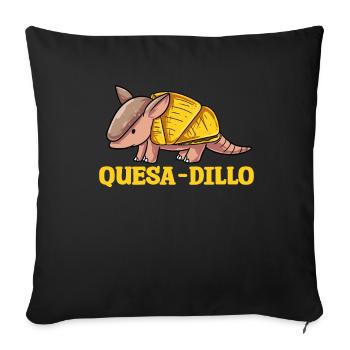 Quesa Dillo Armadillo Gift - Sofa pillowcase 17,3'' x 17,3'' (45 x 45 cm) - black - Front