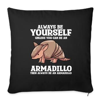 Armadillos Armidillo - Sofa pillowcase 17,3'' x 17,3'' (45 x 45 cm) - black - Front