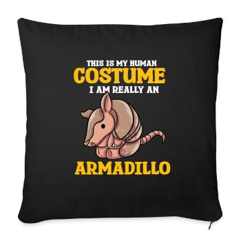 Armadillo Gift - Sofa pillowcase 17,3'' x 17,3'' (45 x 45 cm) - black - Front