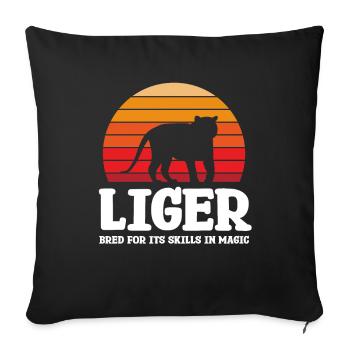 Sylvain - Housse de coussin décorative 45 x 45 cm - noir - Devant