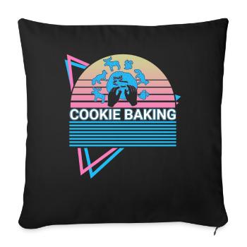 Baking Cookies Baker Retro - Sofa pillowcase 17,3'' x 17,3'' (45 x 45 cm) - black - Front