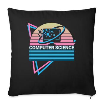 Computer Science Retro - Sofa pillowcase 17,3'' x 17,3'' (45 x 45 cm) - black - Front