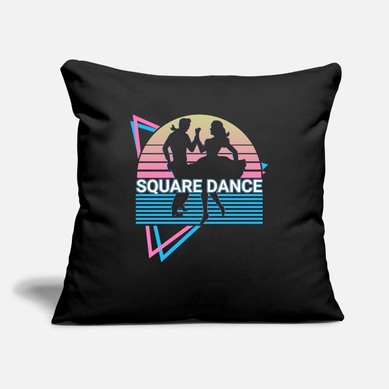Square Dance Square Dancing Retro Sofa pillowcase 17,3'' x 17,3'' (45 x 45 cm)