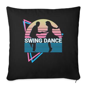 Swing Dance Swing Dance Retro - Sofa pillowcase 17,3'' x 17,3'' (45 x 45 cm) - black - Front