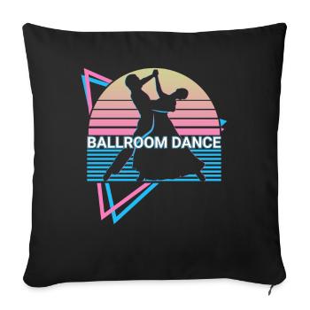 Ballroom Dances Ballroom Dances Retro - Sofa pillowcase 17,3'' x 17,3'' (45 x 45 cm) - black - Front