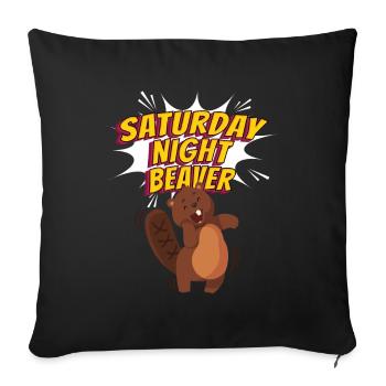 Saturday Night Beaver Beaver Dancing - Sofa pillowcase 17,3'' x 17,3'' (45 x 45 cm) - black - Front