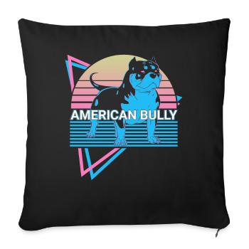 American Bully Retro - Sofakissenbezug 45 x 45 cm - Schwarz - Vorne