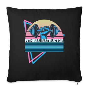 Fitness Instructor Fitness Trainer Fitness Trainer - Sofa pillowcase 17,3'' x 17,3'' (45 x 45 cm) - black - Front