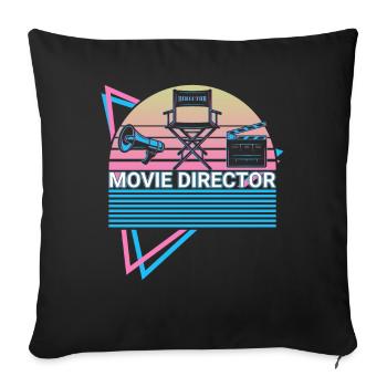 Film Director Film Director Retro - Sofa pillowcase 17,3'' x 17,3'' (45 x 45 cm) - black - Front