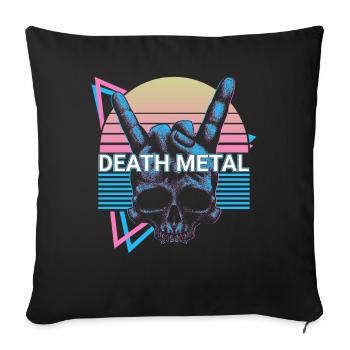 Death Metal Rétro - Housse de coussin décorative 45 x 45 cm - noir - Devant