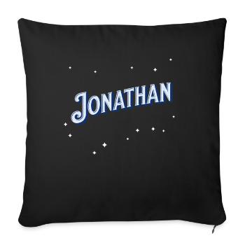 Jonathan Namen personalisiert - Sofakissenbezug 45 x 45 cm - Schwarz - Vorne