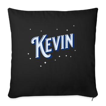 Le prénom de Kevin personnalisé - Housse de coussin décorative 45 x 45 cm - noir - Devant