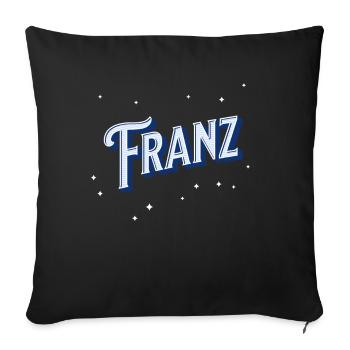 Franz Namen personalisiert - Sofakissenbezug 45 x 45 cm - Schwarz - Vorne
