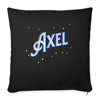 Axel Namen personalisiert - Sofakissenbezug 45 x 45 cm - Schwarz - Vorne