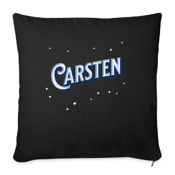 Carsten Namen personalisiert - Sofakissenbezug 45 x 45 cm - Schwarz - Vorne
