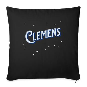 Clemen's name personalized - Sofa pillowcase 17,3'' x 17,3'' (45 x 45 cm) - black - Front