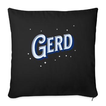 Gerd Namen personalisiert - Sofakissenbezug 45 x 45 cm - Schwarz - Vorne