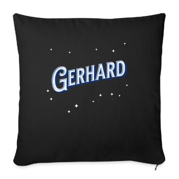 Le prénom de Gerhard personnalisé - Housse de coussin décorative 45 x 45 cm - noir - Devant