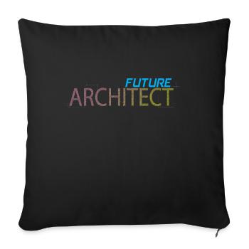 Future Architect Architecture - Sofa pillowcase 17,3'' x 17,3'' (45 x 45 cm) - black - Front