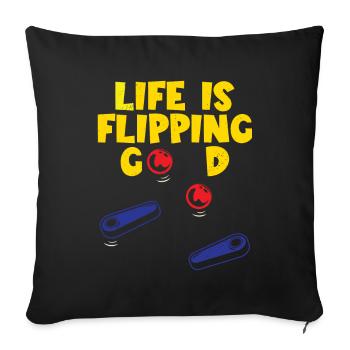 Flipper - Housse de coussin décorative 45 x 45 cm - noir - Devant