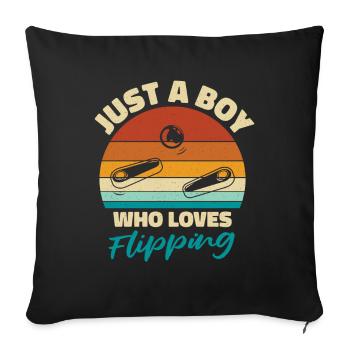 Flipper - Housse de coussin décorative 45 x 45 cm - noir - Devant
