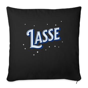 Laissez les noms personnalisés - Housse de coussin décorative 45 x 45 cm - noir - Devant
