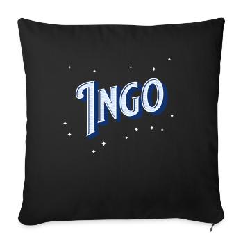 Ingo Namen personalisiert - Sofakissenbezug 45 x 45 cm - Schwarz - Vorne