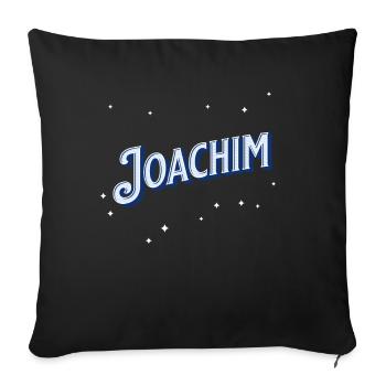 Nom Joachim personnalisé - Housse de coussin décorative 45 x 45 cm - noir - Devant