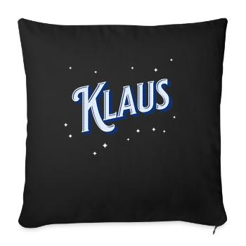 Nom Klaus personnalisé - Housse de coussin décorative 45 x 45 cm - noir - Devant