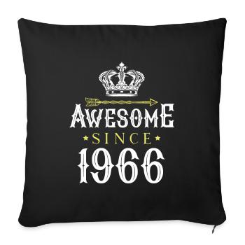 1966 awesome since - Sofakissenbezug 45 x 45 cm - Schwarz - Vorne