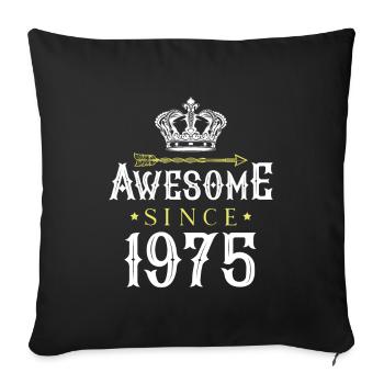 Génial depuis (1975) - Housse de coussin décorative 45 x 45 cm - noir - Devant