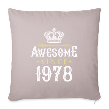 Awesome Since (1978) - Sofa pillowcase 17,3'' x 17,3'' (45 x 45 cm) - light taupe - Front