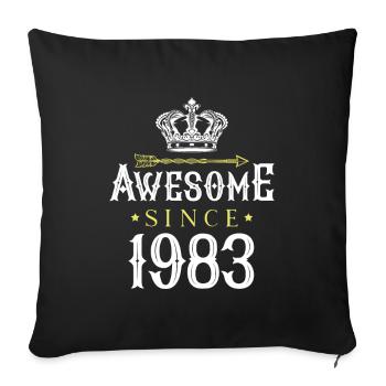 Awesome Since (1983) - Sofa pillowcase 17,3'' x 17,3'' (45 x 45 cm) - black - Front