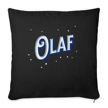 Olaf Namen personalisiert - Sofakissenbezug 45 x 45 cm - Schwarz - Vorne