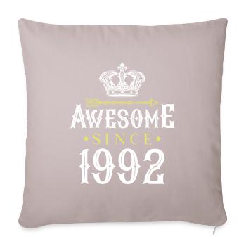 1992 awesome since - Sofa pillowcase 17,3'' x 17,3'' (45 x 45 cm) - light taupe - Front