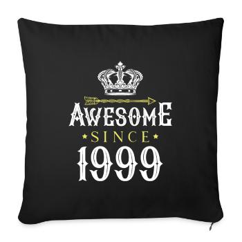 1999 awesome since - Sofa pillowcase 17,3'' x 17,3'' (45 x 45 cm) - black - Front