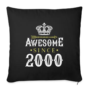 2000 awesome since - Sofakissenbezug 45 x 45 cm - Schwarz - Vorne