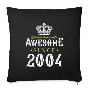 2004 génial depuis - Housse de coussin décorative 45 x 45 cm - noir - Devant