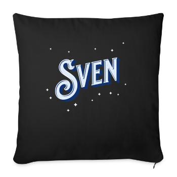 Sven Namen personalisiert - Sofakissenbezug 45 x 45 cm - Schwarz - Vorne