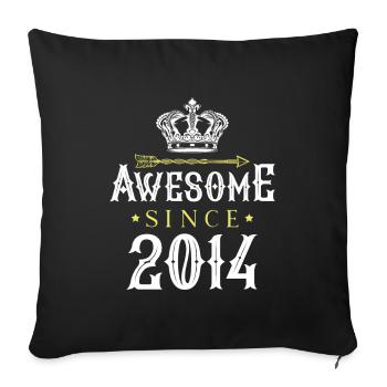 2014 awesome since - Sofakissenbezug 45 x 45 cm - Schwarz - Vorne