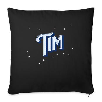 Tim Namen personalisiert - Sofakissenbezug 45 x 45 cm - Schwarz - Vorne