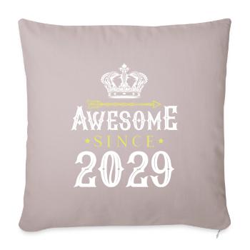 2029 awesome since - Sofa pillowcase 17,3'' x 17,3'' (45 x 45 cm) - light taupe - Front
