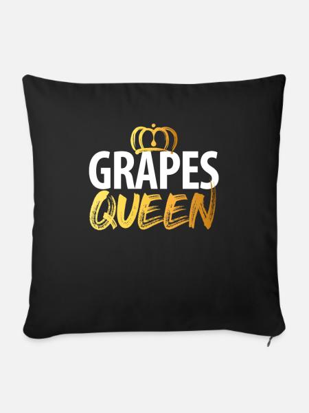 Traube Trauben Wein Geschenk - Sofakissenbezug 45 x 45 cm - Schwarz