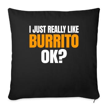 Burrito - Sofa pillowcase 17,3'' x 17,3'' (45 x 45 cm) - black - Front