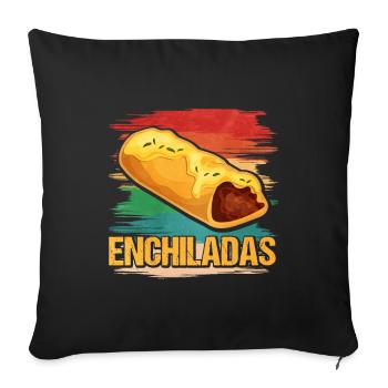 Retro Enchiladas - Sofa pillowcase 17,3'' x 17,3'' (45 x 45 cm) - black - Front