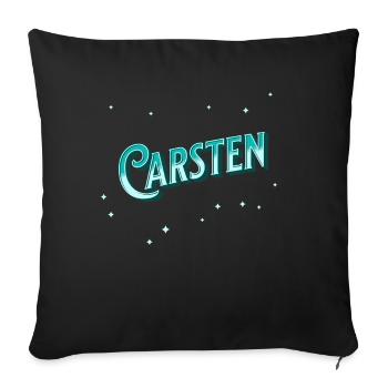 Carsten Namen personalisiert - Sofakissenbezug 45 x 45 cm - Schwarz - Vorne