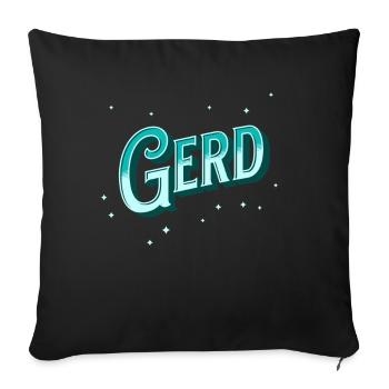 Gerd Namen personalisiert - Sofakissenbezug 45 x 45 cm - Schwarz - Vorne