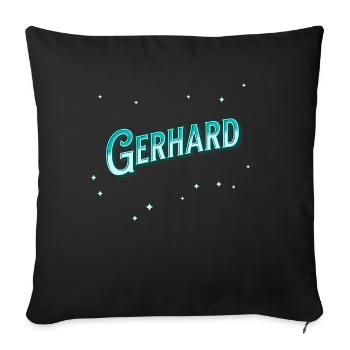 Le prénom de Gerhard personnalisé - Housse de coussin décorative 45 x 45 cm - noir - Devant