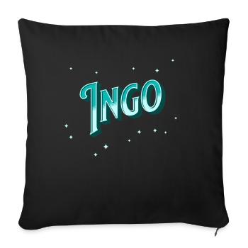 Ingo Namen personalisiert - Sofakissenbezug 45 x 45 cm - Schwarz - Vorne