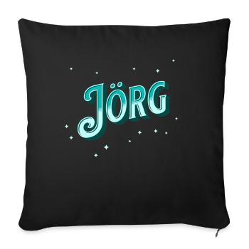 Jörg Namen personalisiert - Sofakissenbezug 45 x 45 cm - Schwarz - Vorne